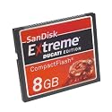 SanDisk 8GB Compact Flash Extreme Ducati EditionSDCFX4-008G-AD1 (retail packaging)