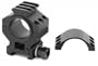 TMS HEAVY DUTY TACTICAL Medium SCOPE RING SET 30MM 1" PICATINNY WITH ACCESSORY RAIL TOPS
