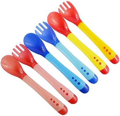 Convenient Silicone Feeding Spoon Fork Head Baby Toddler Kids Infant Tableware Utensil