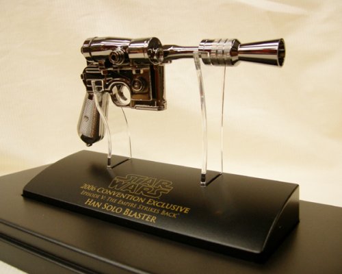 Star Wars: Episode V: Empire Strikes Back Han Solo SDCC Exclusive 'Black Chrome' Blaster Scaled Replica