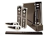 Nintendo Wii Skin - NEW - CARBON FIBER system skins faceplate decal mod