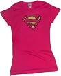 Superman -- Pinky Shield Crop Sleeve Fitted Juniors T-Shirt