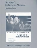 Elementary& Intermediate Alg: Concepts&applc (Student Solutions Manual)