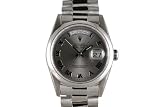 Rolex Mens Platinum President Silver Dial