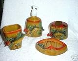 Dolphins Bathroom Set Dispenser Toothbrush Holder Soap Dish Tumbler