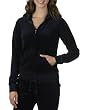 Ladies' Velour Full Zip Hooded Sweatshirt