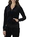 Ladies' Velour Full Zip Hooded Sweatshirt