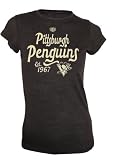 NHL Women's Pittsburgh Penguins Fanella Triblend Tee By Old Time Hockey (HTH BLACK, X-LARGE)