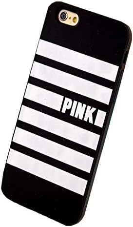 iPhone 6 Plus Case,iPhone 6S Plus Case,Hanjiekj fashionable bar Victoria's Secret Design Silicone Case for Apple iPhone 6 Plus/6S Plus 5.5 inch - Black