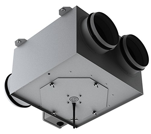 VENTS-US VKP 125/1002 In-Line Centrifugal Metal Fan, 2 by 4-Inch Inlet and 5-Inch Out