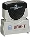 ACCUSTAMP2 035542 Pre-Inked Shutter Stamp with Microban, Red/Blue, Draft, 1 5/8 x 1/2