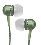 Coby CVEM79GRN Jammerz Platinum High-Performance Isolation Stereo Earphones, Green