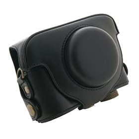 Protective Camera Case Bag Cover Protector for Panasonic Lumix 5 LX5 and Lumix 3 LX3 Leica D-LUX4 / D-LUX3 Camera Detachable With Strap Soft Layer With Tripod Mount Hole Black