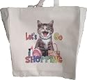 Shopping Bag - Cat let's go shopping! Print