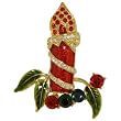 Christmas Candle Brooches & Pins