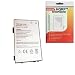 HQRP Li-Ion PDA Battery (incl. Back Cover) Replacement for Mitac Mio A710, A702, A701, A 701, A 702, A 710 GPS PDA plus HQRP Universal Screen Protector