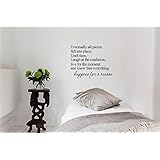 Decalgeek Eventually All Pieces Fall into Place Inspirational Quotes and Saying Vinyl Wall Art Home Decor Decal Sticker