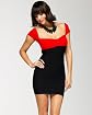 Colorblock Off-the-Shoulder Mini Dress main image