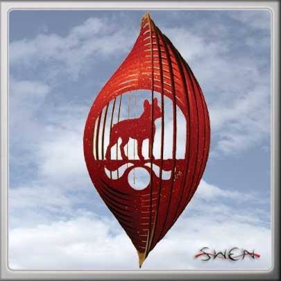 FRENCH BULLDOG Circle Swirly Metal Wind Spinner