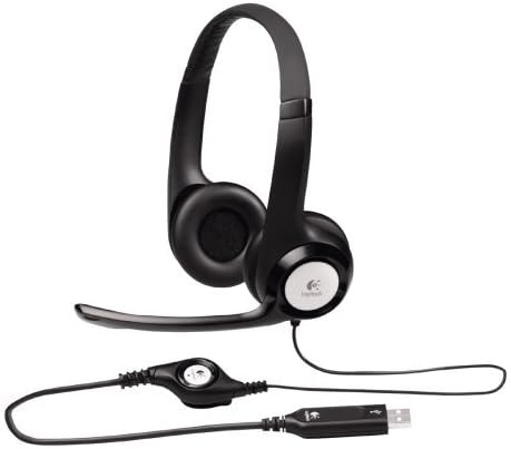Logitech ClearChat Comfort/USB Headset H390 (Black) in Bulk Packaging Plus Bonus USB Extenders