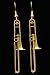 Trombone Earrings (Gold)