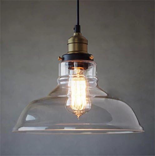 STG Industrial Edison Vintage Style 1-Light Retro Pendant Glass Hanging Light