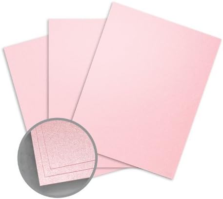Stardream Rose Quartz Card Stock - 8 1/2 x 11 in 105 lb Cover Smooth C/2S 100 per Package by Neenah Paper Stardream