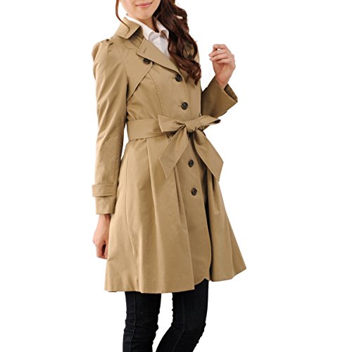 トレンチ コート ボックス プリーツ デザイン (No. 08000020 r )[エースタイル]Aastyle