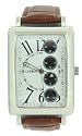 Citron Gents White Dial, Brown Strap Analogue Watch