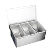 Excellante 3 Section Stainless Steel Condiment Compartment