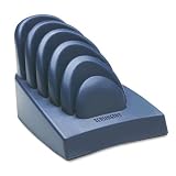 Kensington® InSight Priority Puck Five-Slot Desktop Copyholder, Plastic, Dark Blue/Gray