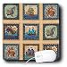 All Products : Lee Hiller Designs General Themes - Tile Print Sailing Ships Fish Duck and Deer - Mouse Pads