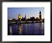Big Ben, Houses of Parliament and River Thames at Dusk, London, England Styles Framed Art Poster Print by Richard I'Anson, 22x18