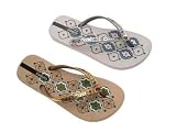WOMENS IPANEMA SANDALS EVA FLIP FLOPS TOE POSTS BEACH METALLIC SHOES SIZES 3 - 8