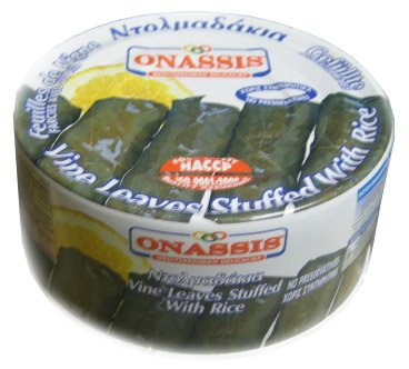 Vine Leaves Stuffed with Rice (Onassis) 280g by parthenonfoods.com