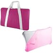 2in1 Bundle: Pink Silicone Skin Case Cover for Wii Fit Balance Board and Pink Nylon Mesh Balance Board Carrying Bag Designed for the Nintendo Wii