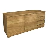 Hadlee Contemporary Oak Livingroom 2 Door 4 Drawer Sideboard