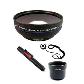 SAVEOnS Lens Filter Kit includes 0.4x Aspherical Macro Wide Angle Lens + Lens Cleaning Pen + Lens Cap Keeper + Tube Adapter for Kodak Easyshare Z612