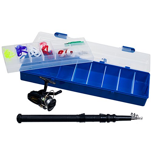 Gone Fishing Telescopic Rod with Reel and Tackle Box Set