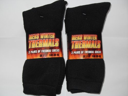 6 pairs mens thermal socks size 6-11