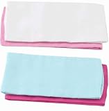 Gerber 4 Pack Pastel Solid Diaper Burpcloth Set - Girl