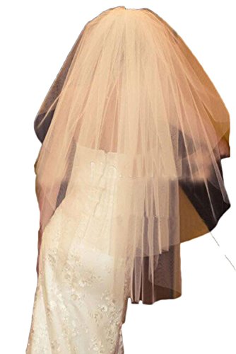 Love Dress 1.5m Length White and Ivory Bridal Veils with Comb (White)