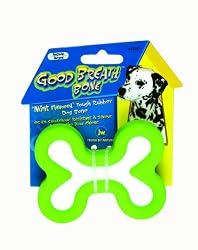 JW Pet Company Good Breath Bone Dog Toy, Medium (Colors Vary)