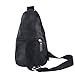 Qcute Retro Canvas Big Capacity Multifunctional Unisex Chest Shoulder Satchel Bag with Soft Zipper Design Fit for iPod, iPad,iPhone4 5 5S 6 Plus, MP3,S3 S4 Android Smart Phone(Black)