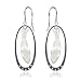 Sterling Silver Lucky Fish White Crystal Hoop Diamond Earrings