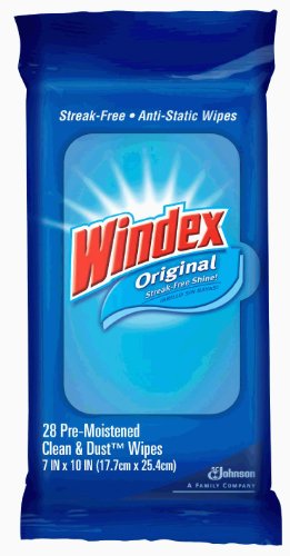 Windex Flat Pack Wipes, 28-Count (Pack of 3)