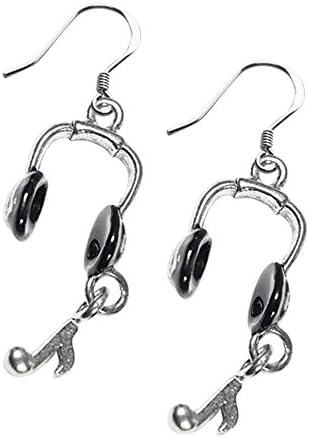Whimsical Earrings Fashion Ornament Headphones Charm Earrings in Silver