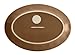 Rachael Ray Cucina Dinnerware 10-Inch x 14-Inch Stoneware Oval Platter, Mushroom Brown