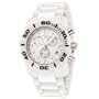 Swiss Legend Women's 10128-WSD Commander Chronograph Diamond White Ceramic Watch