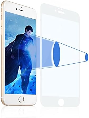 BAUPIN [Eye Protect] 0.26mm 9H White iPhone 6S Full Covered Screen Protector Tempered Glass/ iPhone 6 Screen Protector Tempered Glass(Blue Light Filtering)